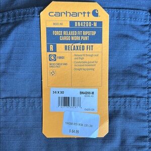 Carhartt Blue Cargo Work Pants